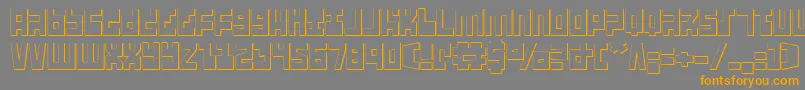 Weitere Informationen zur Ufo Hunter 3D-Schriftart Ufo Hunter 3D-Schriftart – Orangefarbene Schriften auf grauem Hintergrund