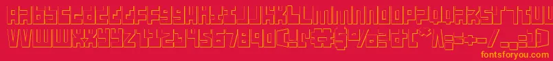 Ufo Hunter 3D Font – Orange Fonts on Red Background