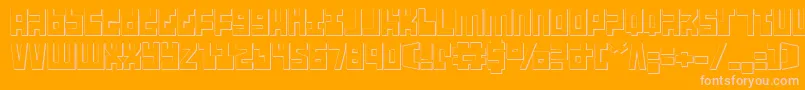 Ufo Hunter 3D Font – Pink Fonts on Orange Background