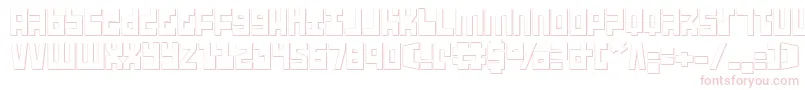 Ufo Hunter 3D Font – Pink Fonts on White Background