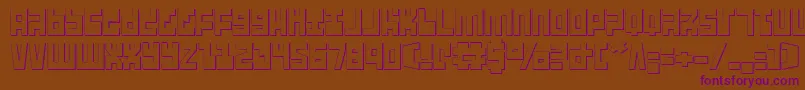 Ufo Hunter 3D Font – Purple Fonts on Brown Background