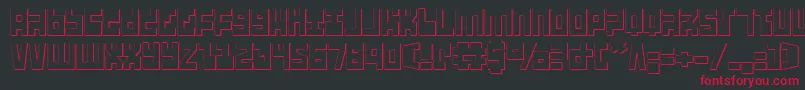 Ufo Hunter 3D Font – Red Fonts on Black Background
