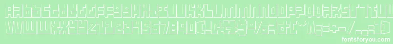 フォントUfo Hunter 3D – 緑の背景に白い文字