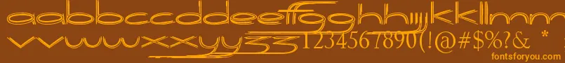 Biogalaxy Font – Orange Fonts on Brown Background