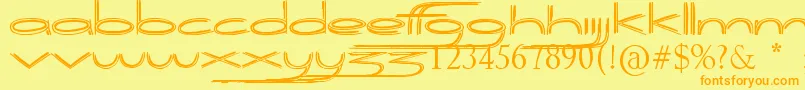 Biogalaxy Font – Orange Fonts on Yellow Background