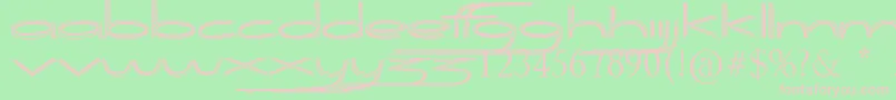 Biogalaxy Font – Pink Fonts on Green Background