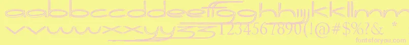 Biogalaxy Font – Pink Fonts on Yellow Background