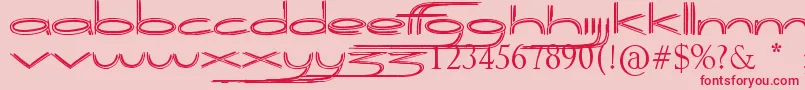 More about Biogalaxy Font Biogalaxy Font – Red Fonts on Pink Background
