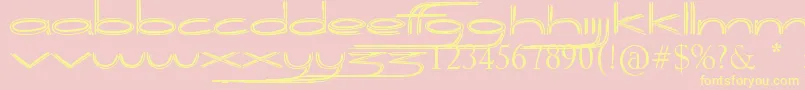 Biogalaxy Font – Yellow Fonts on Pink Background