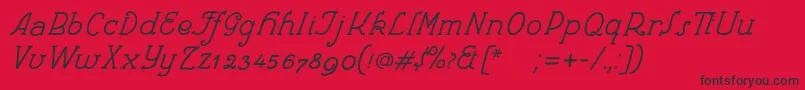 Rondka Font – Black Fonts on Red Background