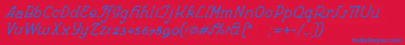 Rondka Font – Blue Fonts on Red Background