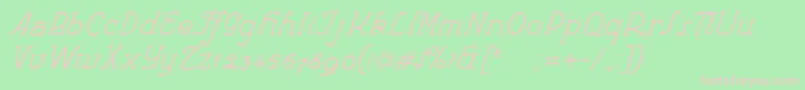 Rondka Font – Pink Fonts on Green Background