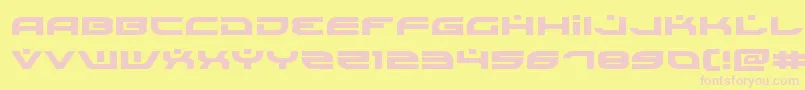 Battlefieldv4expand Font – Pink Fonts on Yellow Background