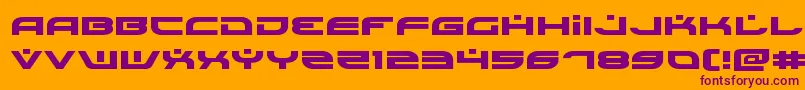Battlefieldv4expand-fontti – violetit fontit oranssilla taustalla