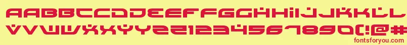 Battlefieldv4expand Font – Red Fonts on Yellow Background