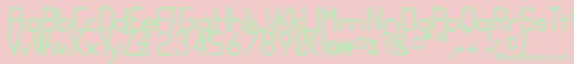 FocusMedium Font – Green Fonts on Pink Background