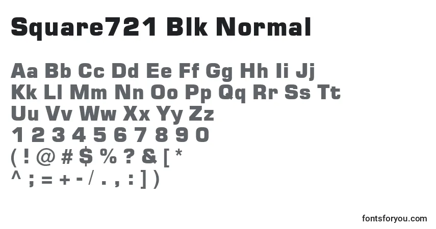 Czcionka Square721 Blk Normal – alfabet, cyfry, specjalne znaki