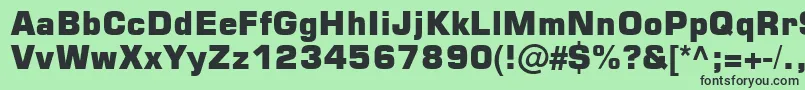 Square721 Blk Normal Font – Black Fonts on Green Background