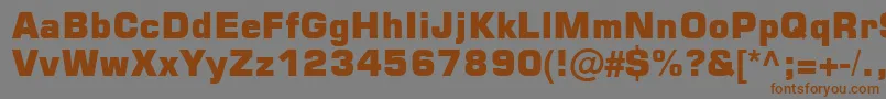 Square721 Blk Normal Font – Brown Fonts on Gray Background