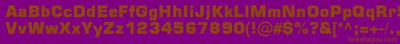 Square721 Blk Normal Font – Brown Fonts on Purple Background