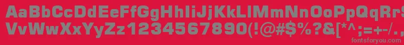 Square721 Blk Normal-Schriftart – Graue Schriften auf rotem Hintergrund