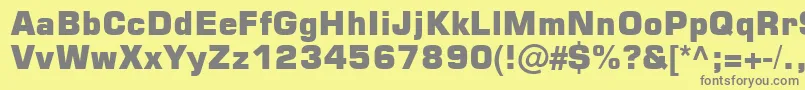 Square721 Blk Normal Font – Gray Fonts on Yellow Background