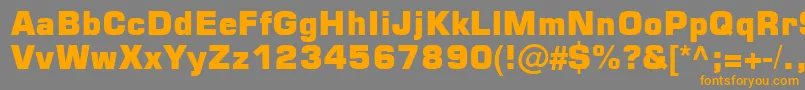 Square721 Blk Normal Font – Orange Fonts on Gray Background