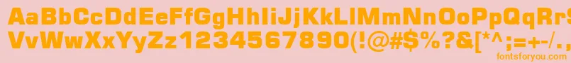 Square721 Blk Normal Font – Orange Fonts on Pink Background