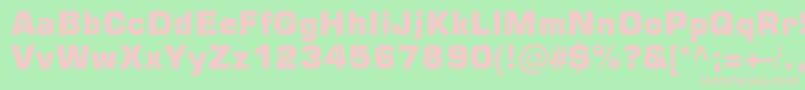 Square721 Blk Normal Font – Pink Fonts on Green Background