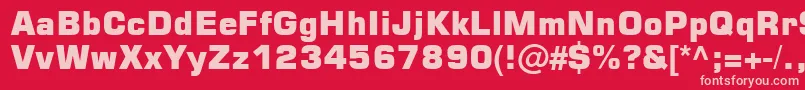フォントSquare721 Blk Normal – 赤い背景にピンクのフォント