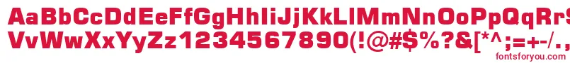 Square721 Blk Normal Font – Red Fonts on White Background