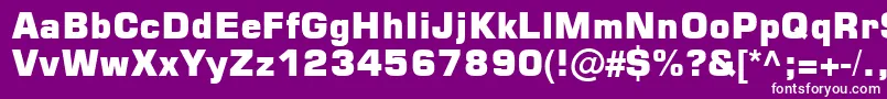 Square721 Blk Normal Font – White Fonts on Purple Background