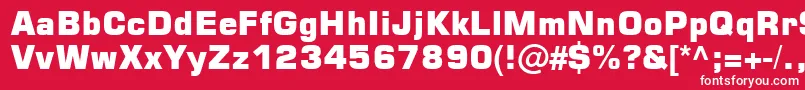 Square721 Blk Normal Font – White Fonts on Red Background