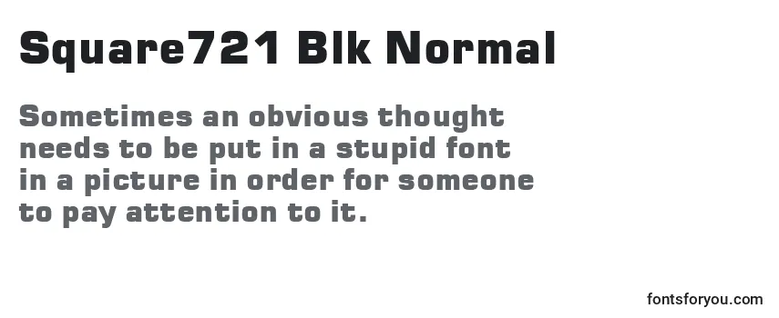 Schriftart Square721 Blk Normal