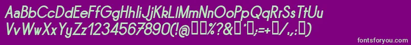 Sornbi Font – Green Fonts on Purple Background