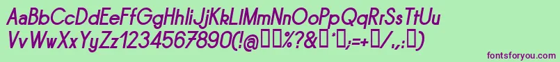 Sornbi Font – Purple Fonts on Green Background