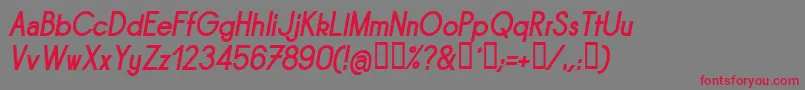 Sornbi Font – Red Fonts on Gray Background