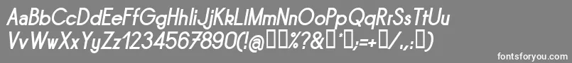 Sornbi Font – White Fonts on Gray Background
