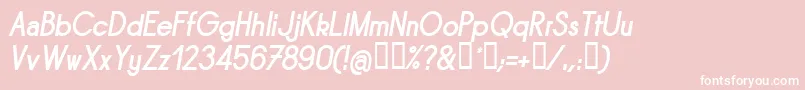 Sornbi-Schriftart – Weiße Schriften auf rosa Hintergrund