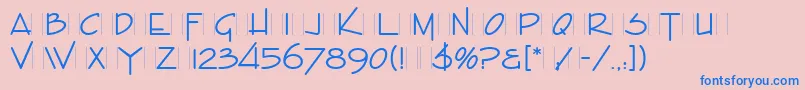 Шрифт EnviroLetPlain.1.0 – синие шрифты на розовом фоне