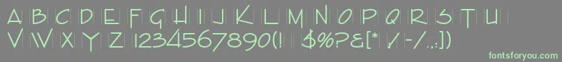 EnviroLetPlain.1.0-Schriftart – Grüne Schriften auf grauem Hintergrund