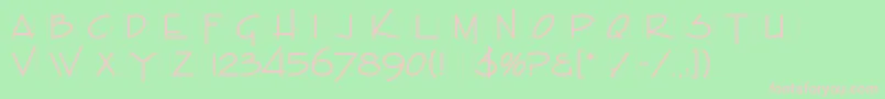 EnviroLetPlain.1.0 Font – Pink Fonts on Green Background