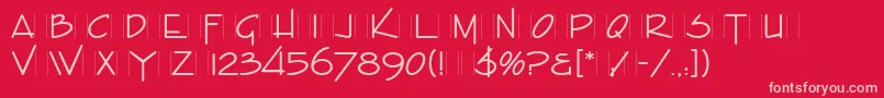 EnviroLetPlain.1.0 Font – Pink Fonts on Red Background