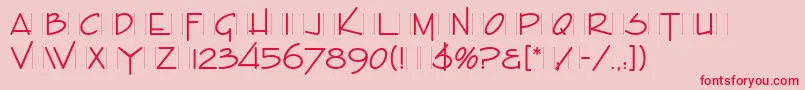 EnviroLetPlain.1.0 Font – Red Fonts on Pink Background