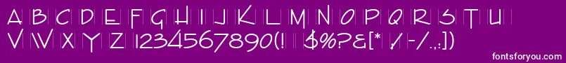 EnviroLetPlain.1.0 Font – White Fonts on Purple Background