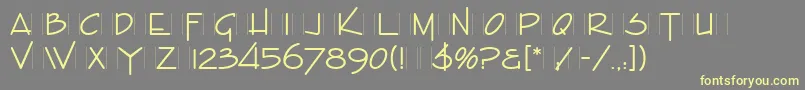 EnviroLetPlain.1.0 Font – Yellow Fonts on Gray Background