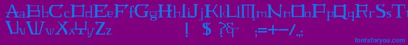 JmhLaudanumEg Font – Blue Fonts on Purple Background