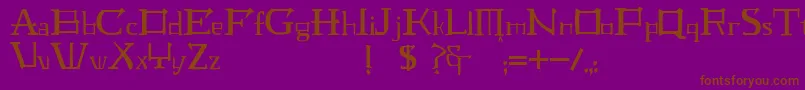 JmhLaudanumEg Font – Brown Fonts on Purple Background