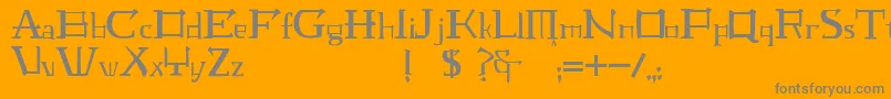 JmhLaudanumEg Font – Gray Fonts on Orange Background