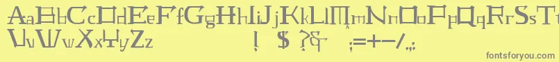 JmhLaudanumEg Font – Gray Fonts on Yellow Background